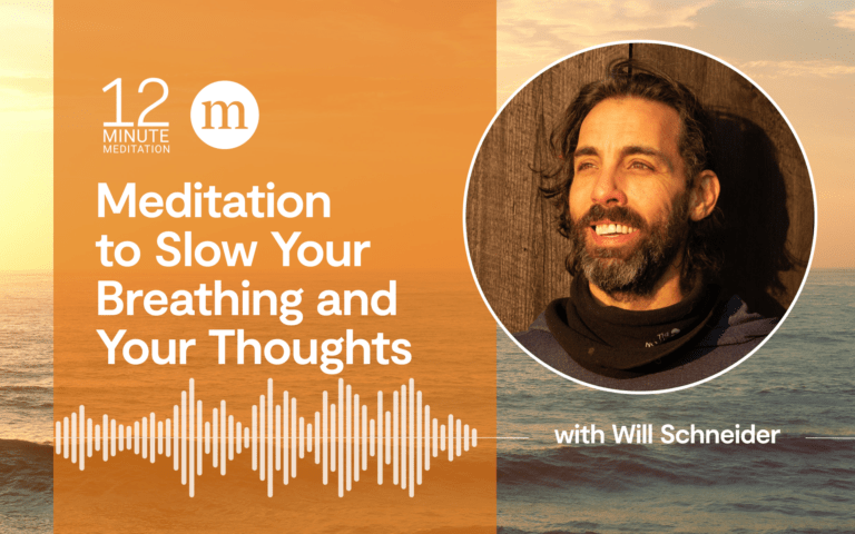 12 Minute Meditation To Slow your Breathing and Your Thoughts; Will Schneider headshot